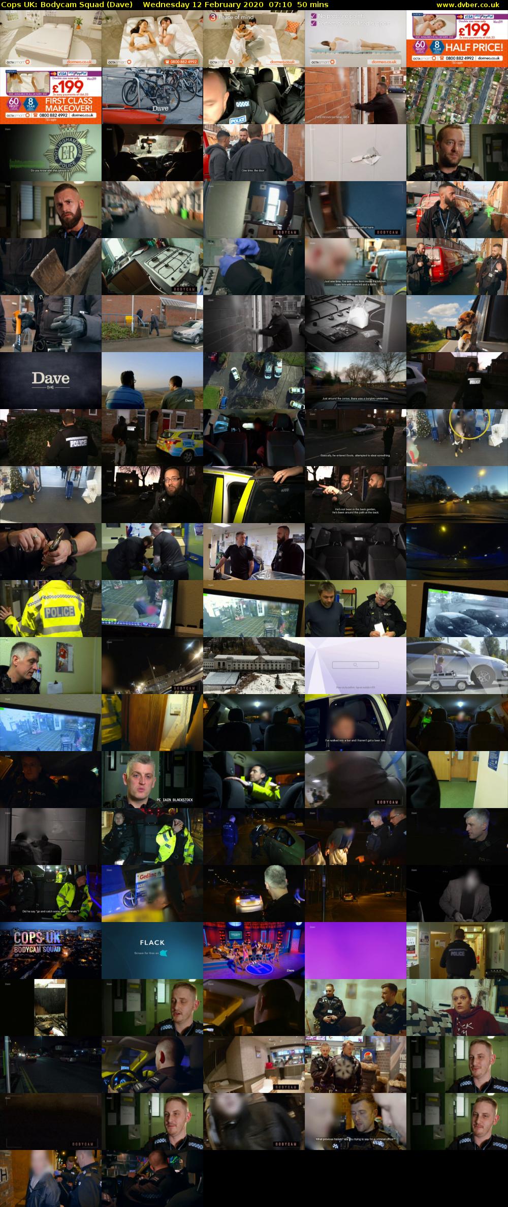 Cops UK: Bodycam Squad (Dave) Wednesday 12 February 2020 07:10 - 08:00