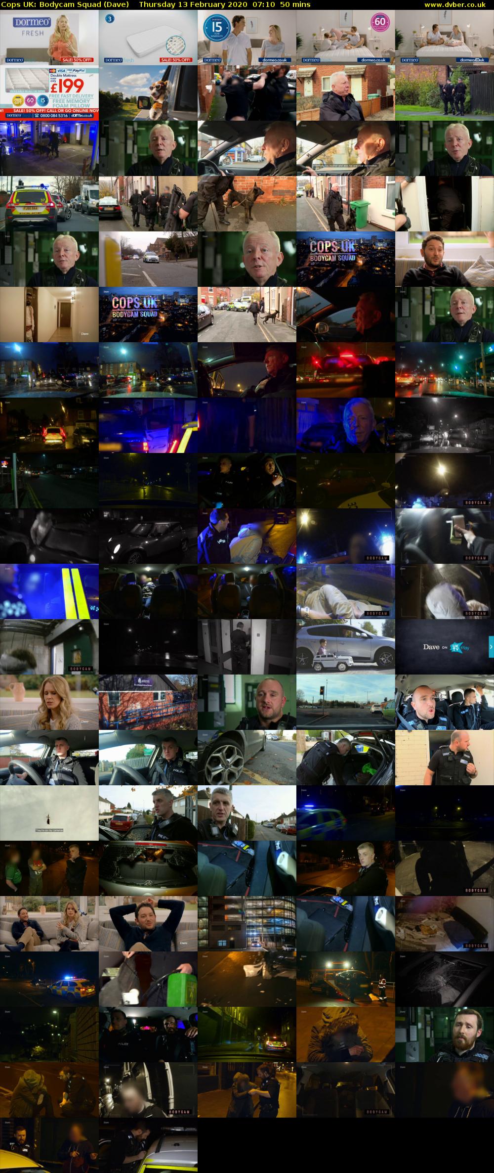 Cops UK: Bodycam Squad (Dave) Thursday 13 February 2020 07:10 - 08:00