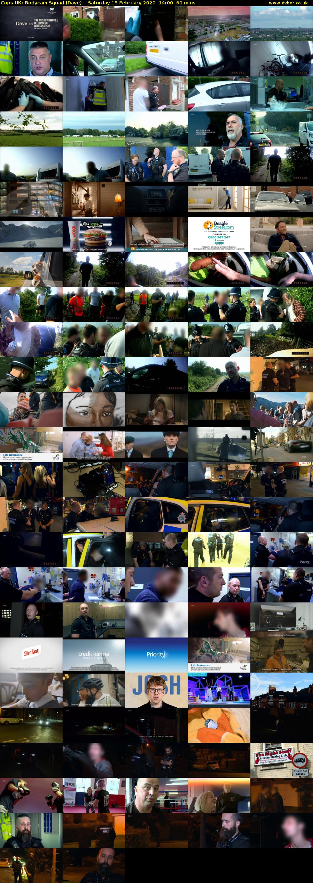 Cops UK: Bodycam Squad (Dave) Saturday 15 February 2020 14:00 - 15:00
