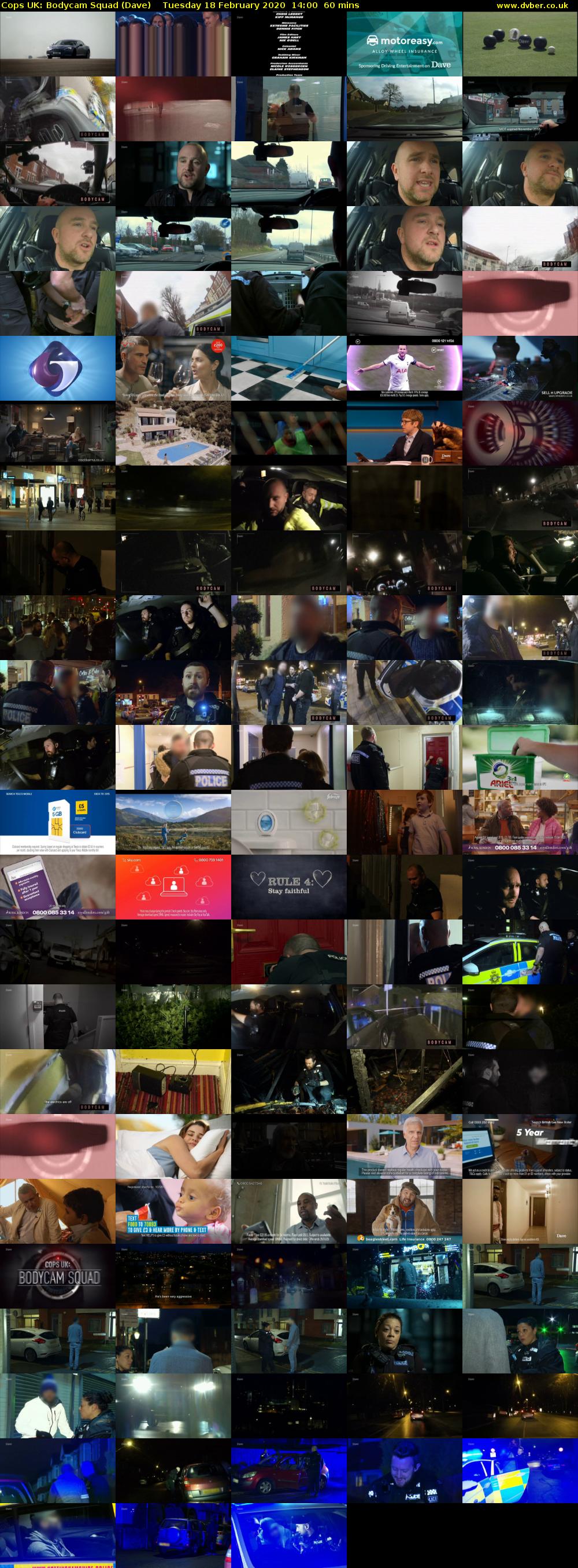 Cops UK: Bodycam Squad (Dave) Tuesday 18 February 2020 14:00 - 15:00