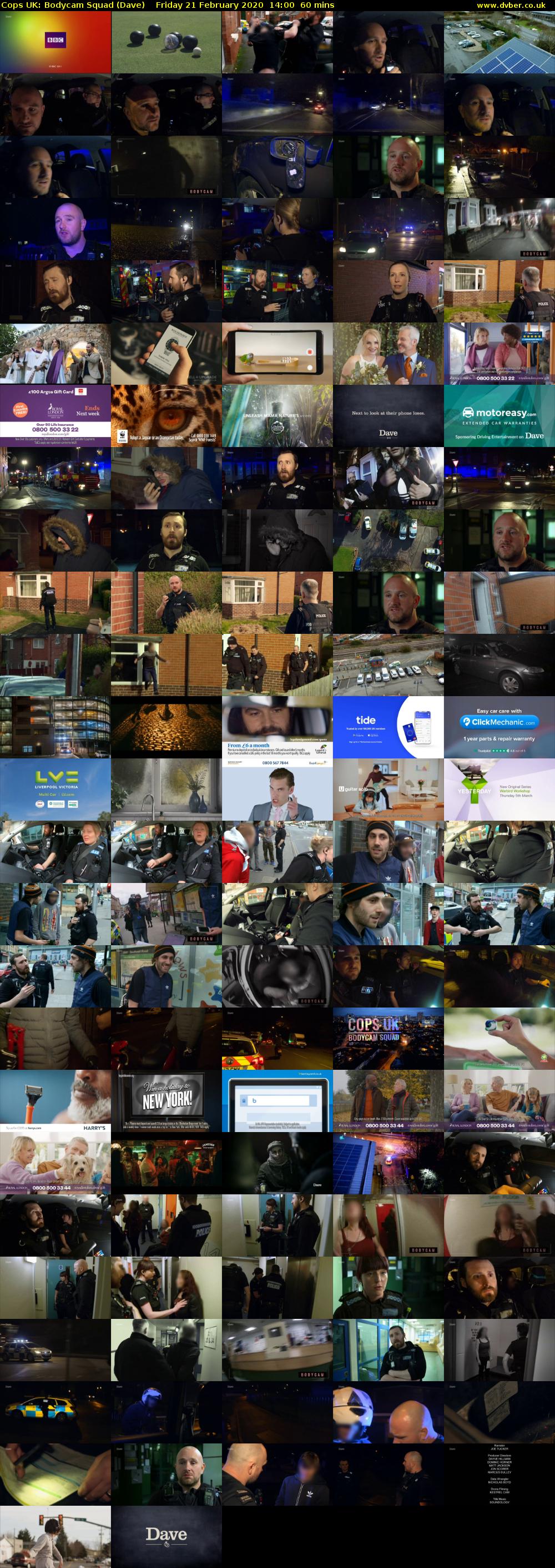 Cops UK: Bodycam Squad (Dave) Friday 21 February 2020 14:00 - 15:00