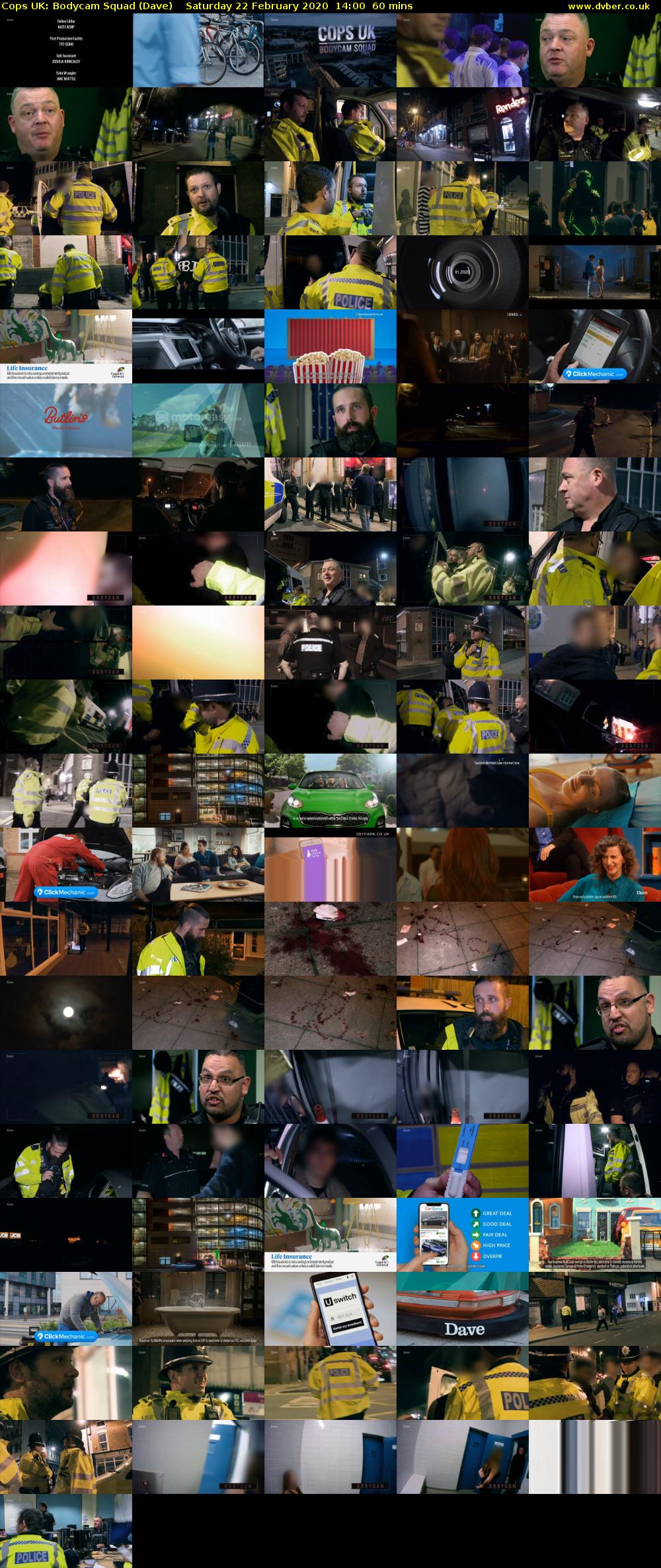 Cops UK: Bodycam Squad (Dave) Saturday 22 February 2020 14:00 - 15:00