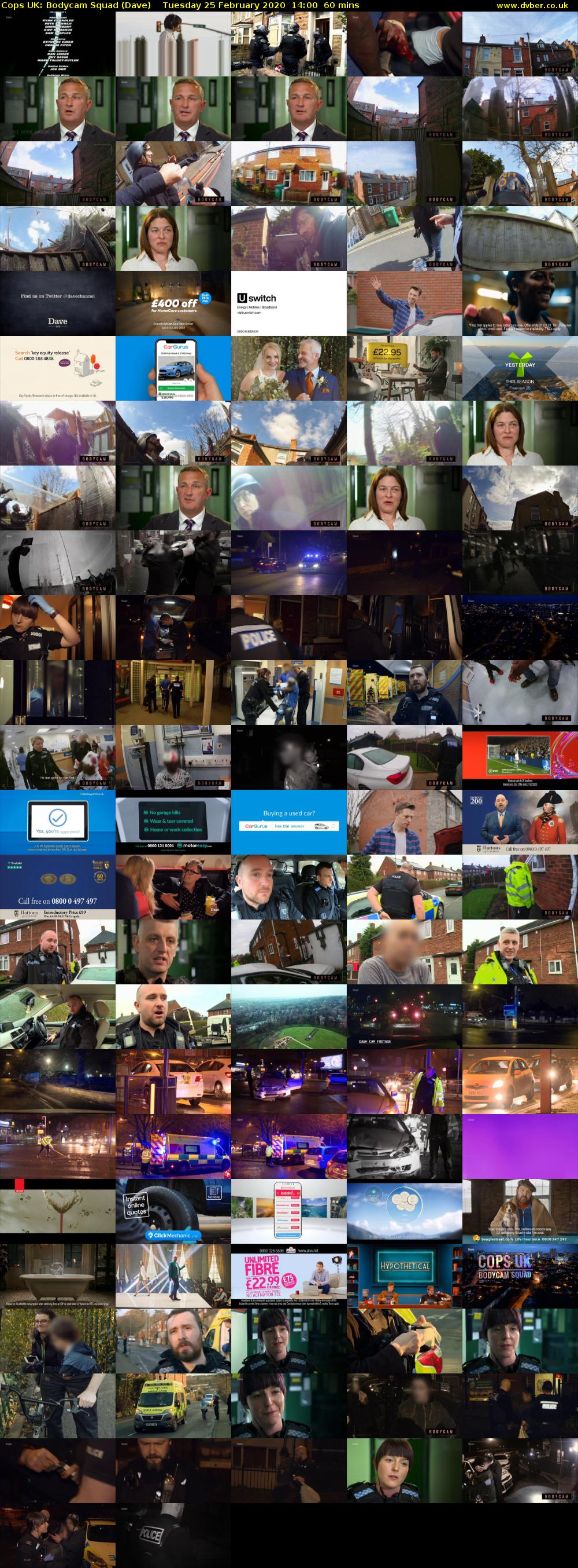 Cops UK: Bodycam Squad (Dave) Tuesday 25 February 2020 14:00 - 15:00
