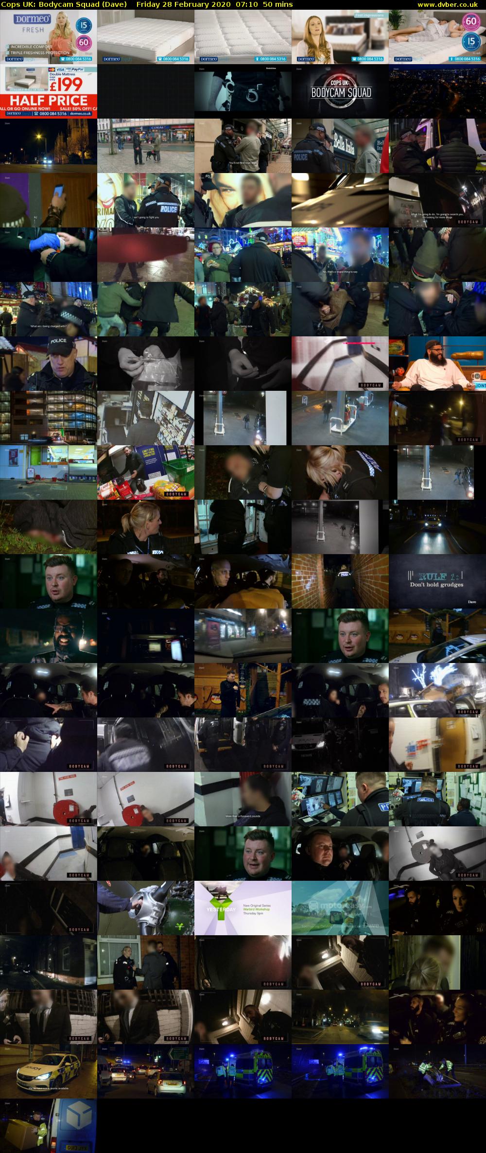 Cops UK: Bodycam Squad (Dave) Friday 28 February 2020 07:10 - 08:00