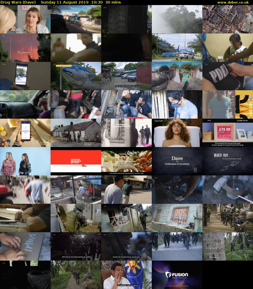 Drug Wars (Dave) Sunday 11 August 2019 10:30 - 11:00