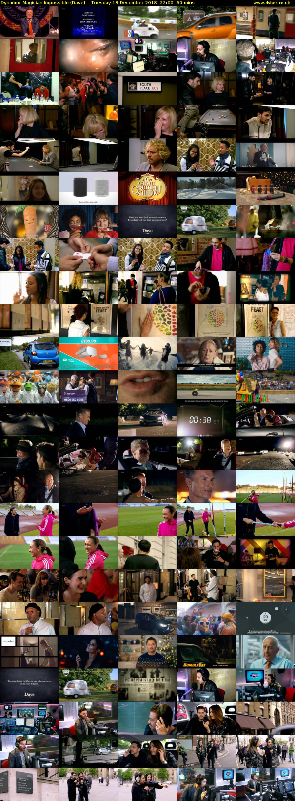 Dynamo: Magician Impossible (Dave) Tuesday 18 December 2018 22:00 - 23:00