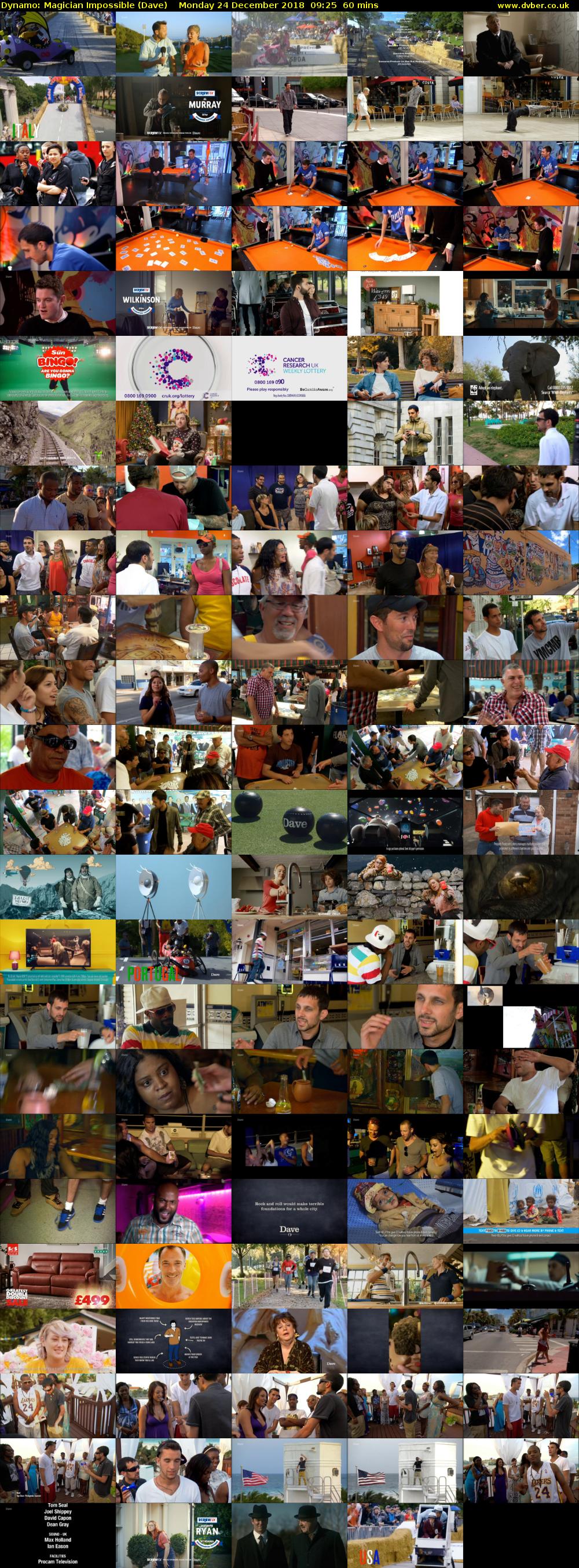 Dynamo: Magician Impossible (Dave) Monday 24 December 2018 09:25 - 10:25