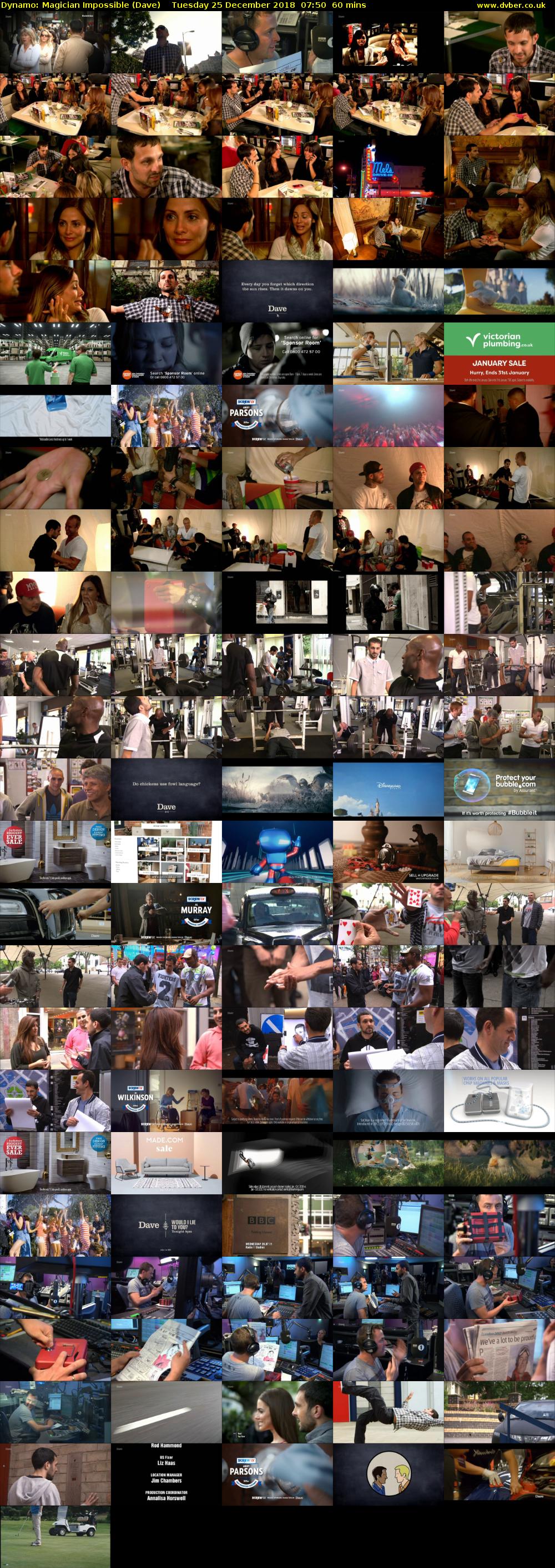 Dynamo: Magician Impossible (Dave) Tuesday 25 December 2018 07:50 - 08:50