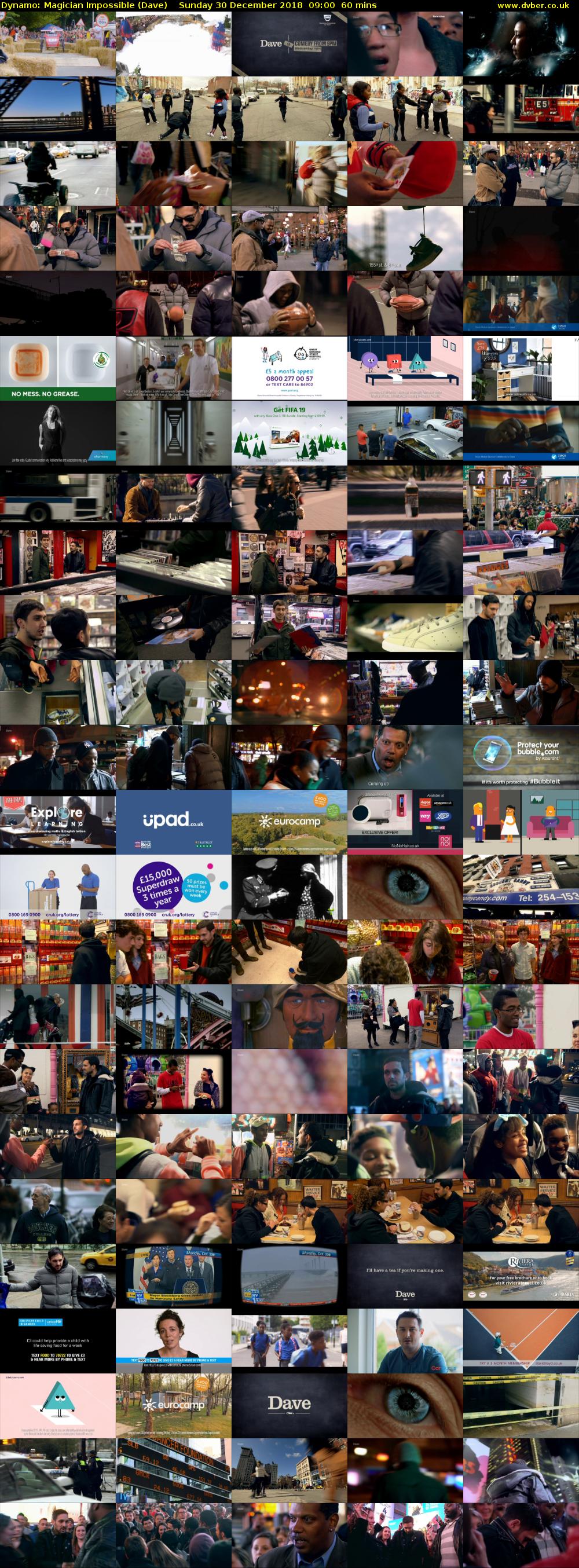 Dynamo: Magician Impossible (Dave) Sunday 30 December 2018 09:00 - 10:00