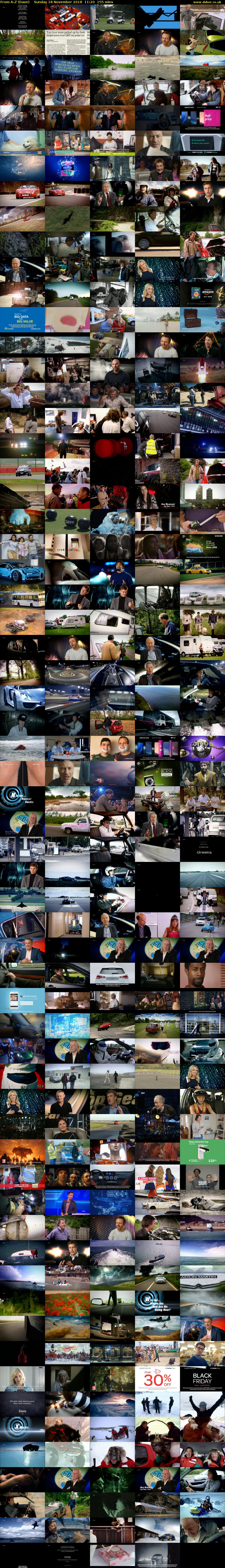 From A-Z (Dave) Sunday 18 November 2018 11:20 - 13:55