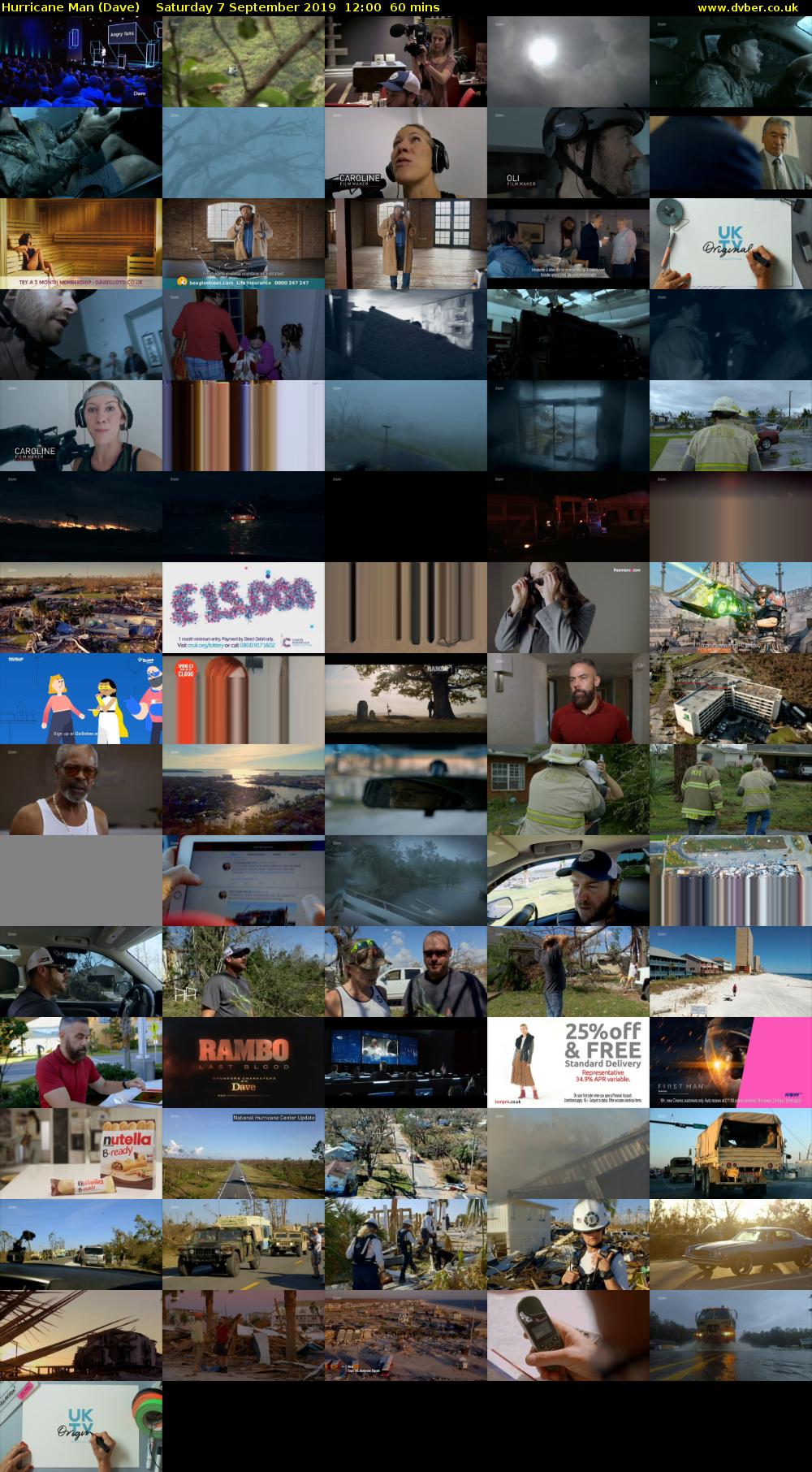 Hurricane Man (Dave) Saturday 7 September 2019 12:00 - 13:00