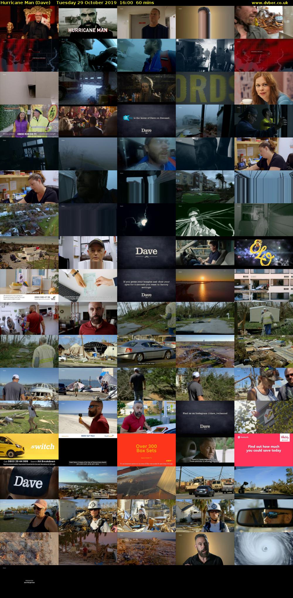 Hurricane Man (Dave) Tuesday 29 October 2019 16:00 - 17:00