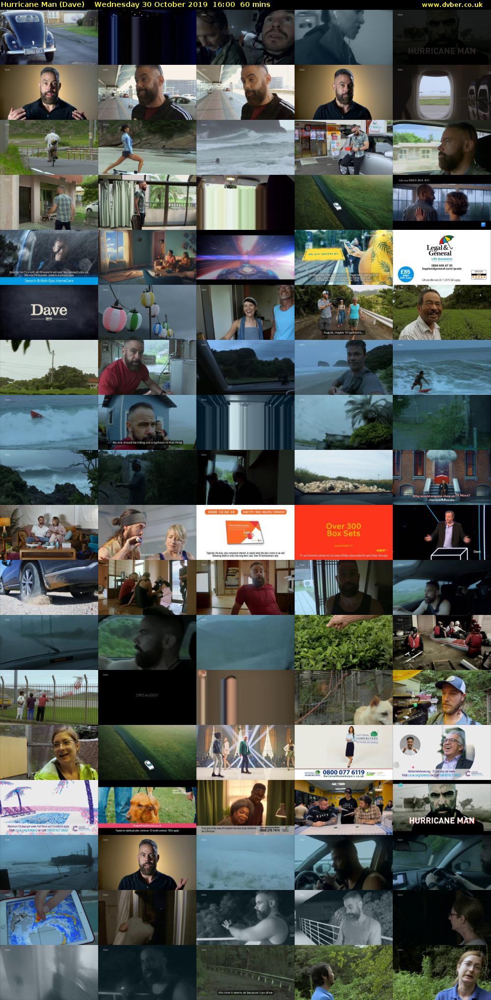 Hurricane Man (Dave) Wednesday 30 October 2019 16:00 - 17:00