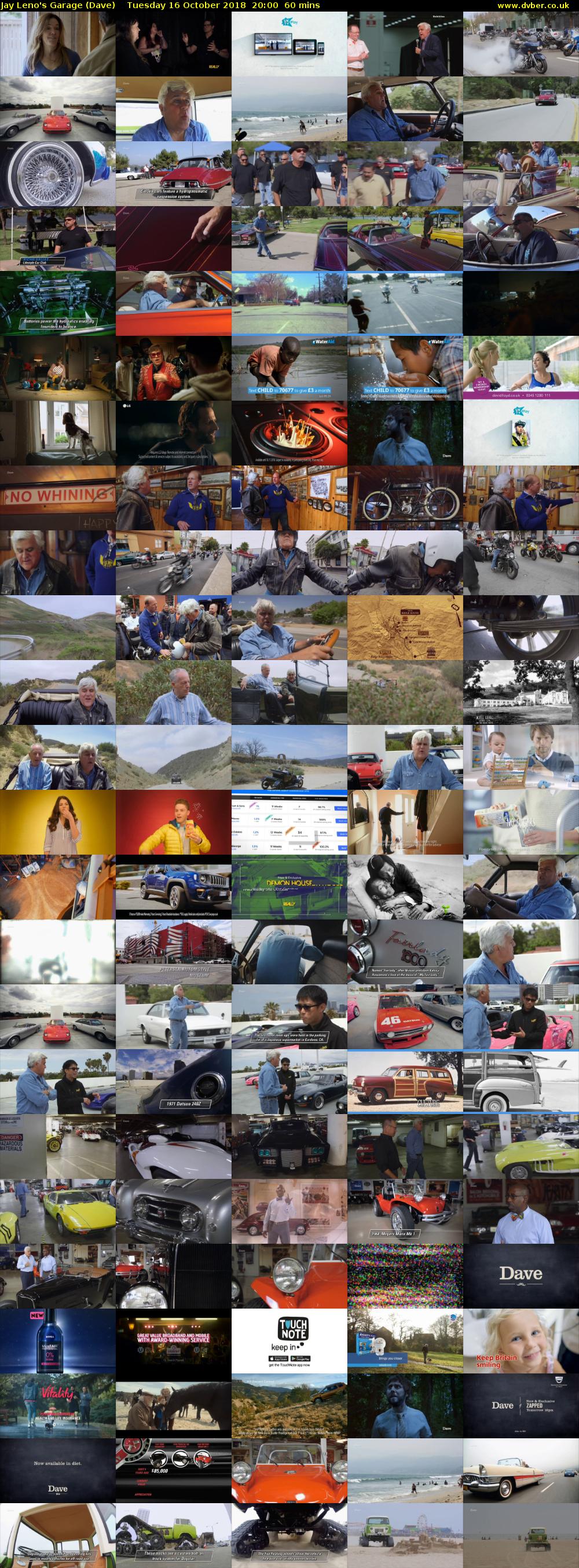 Jay Leno's Garage (Dave) Tuesday 16 October 2018 20:00 - 21:00