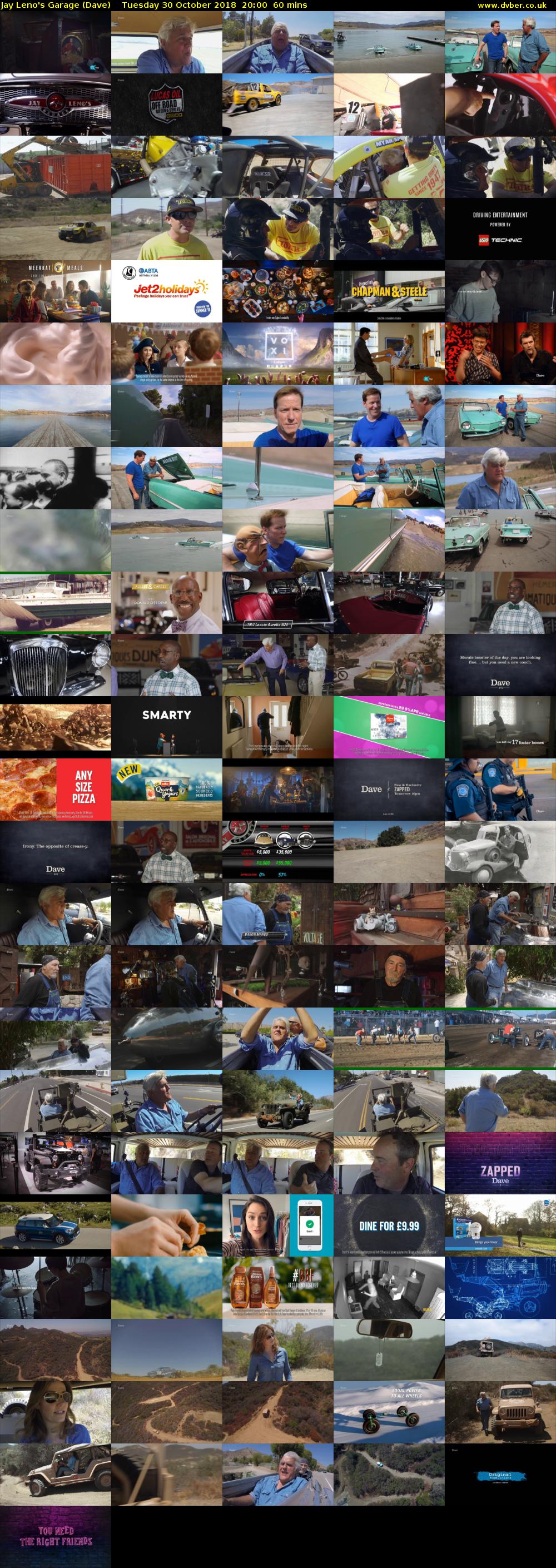 Jay Leno's Garage (Dave) Tuesday 30 October 2018 20:00 - 21:00