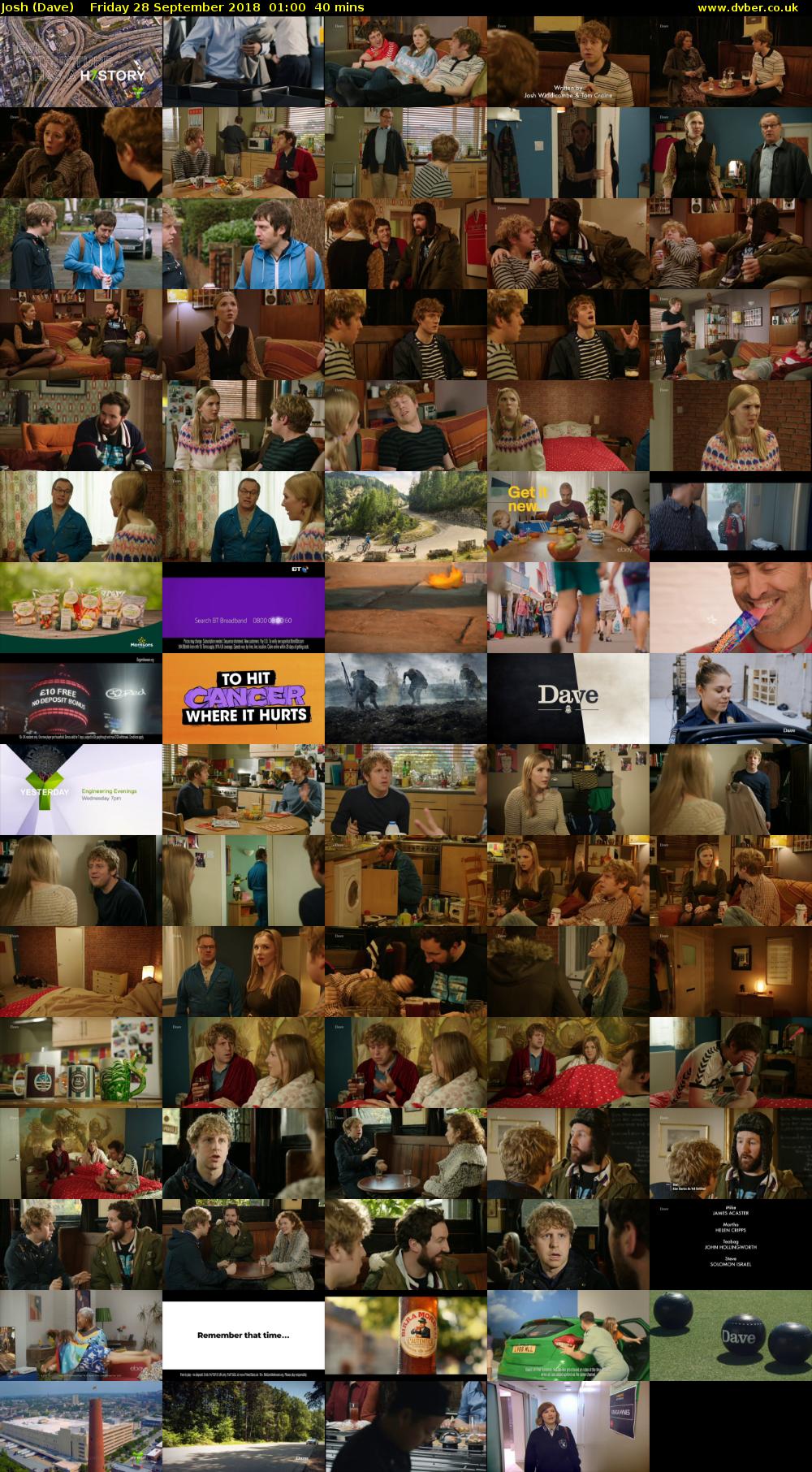 Josh (Dave) Friday 28 September 2018 01:00 - 01:40