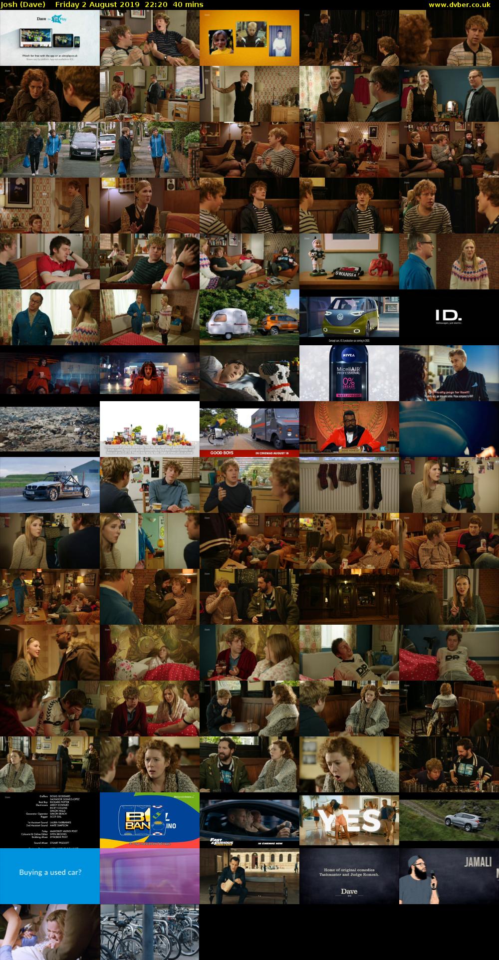 Josh (Dave) Friday 2 August 2019 22:20 - 23:00