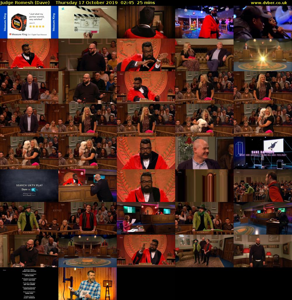 Judge Romesh (Dave) Thursday 17 October 2019 02:45 - 03:10