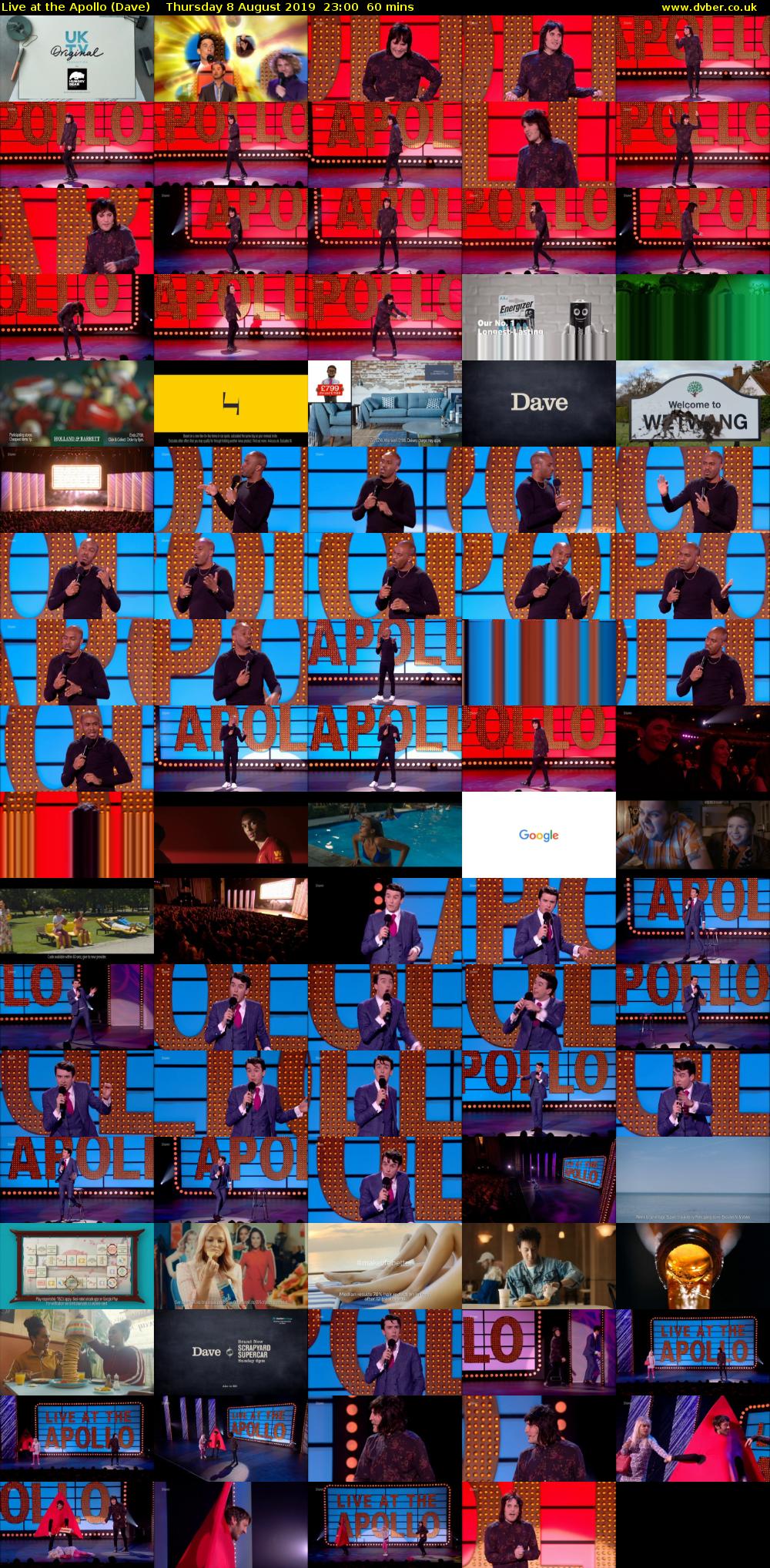 Live at the Apollo (Dave) Thursday 8 August 2019 23:00 - 00:00