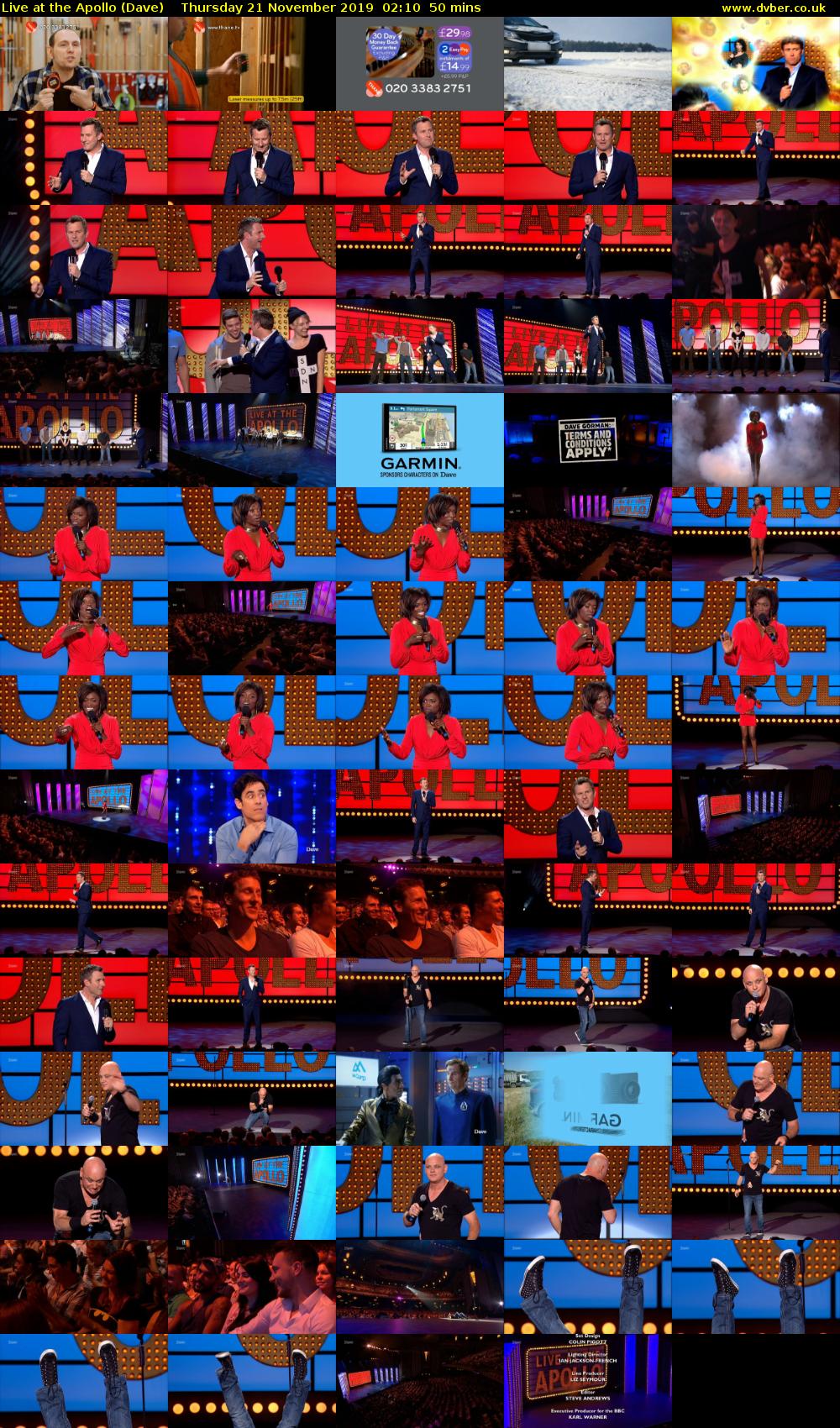 Live at the Apollo (Dave) Thursday 21 November 2019 02:10 - 03:00