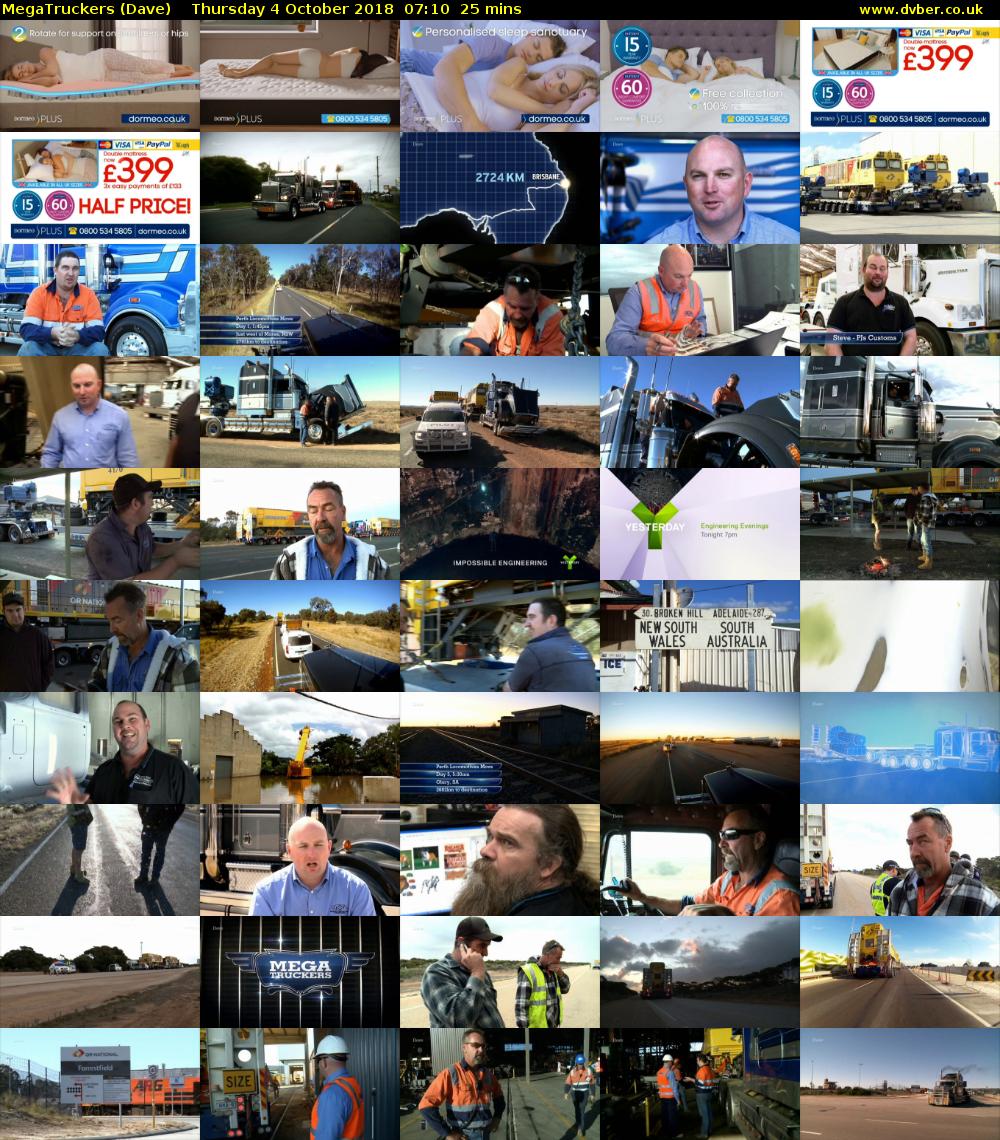 MegaTruckers (Dave) Thursday 4 October 2018 07:10 - 07:35