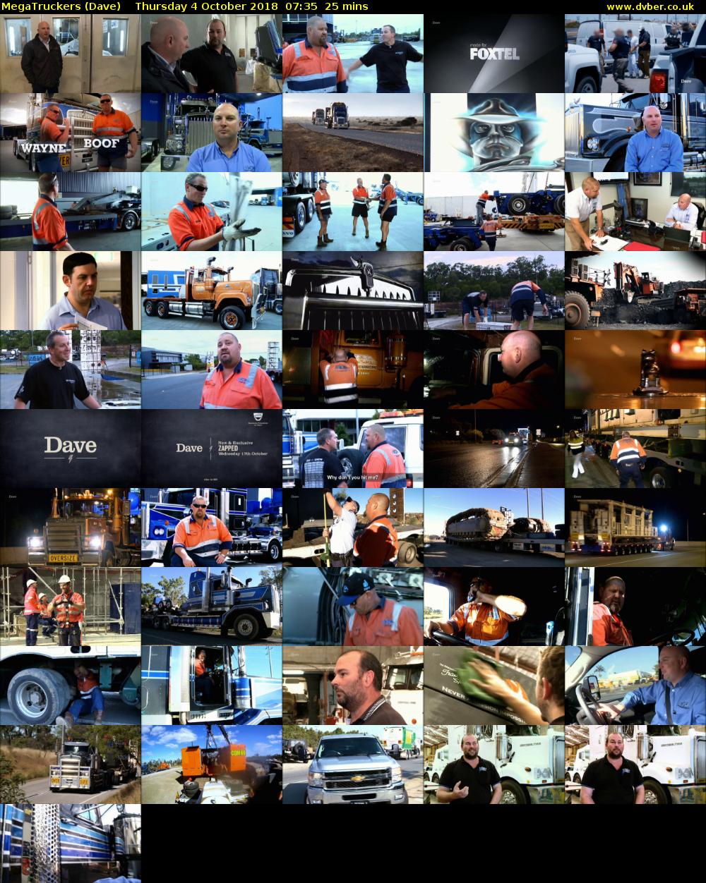 MegaTruckers (Dave) Thursday 4 October 2018 07:35 - 08:00