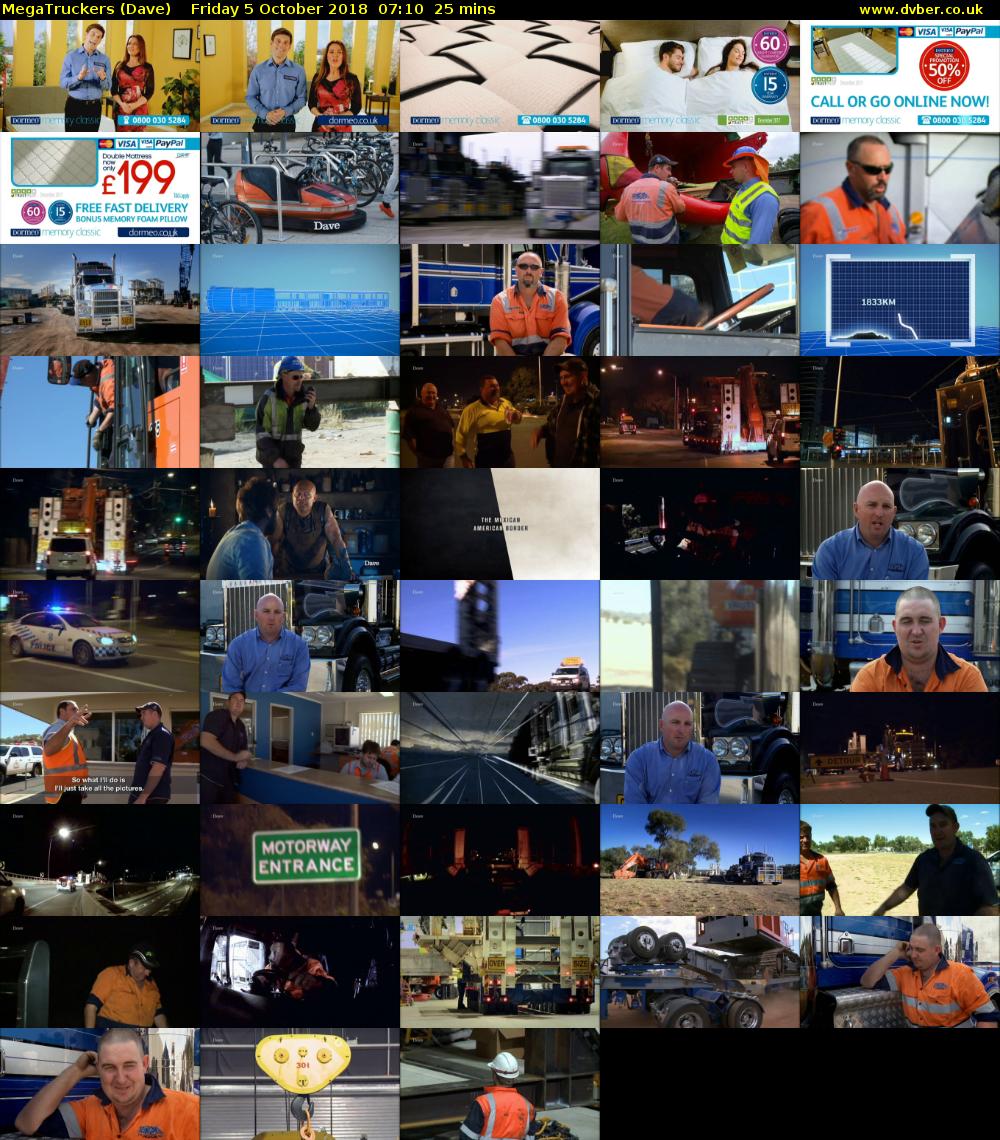 MegaTruckers (Dave) Friday 5 October 2018 07:10 - 07:35