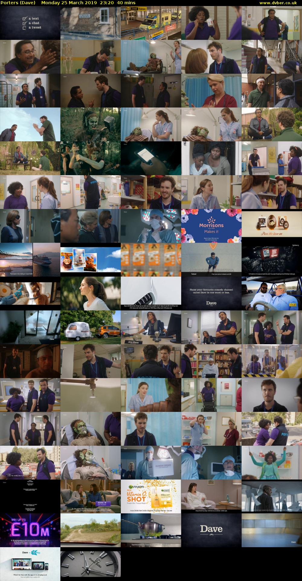 Porters (Dave) Monday 25 March 2019 23:20 - 00:00