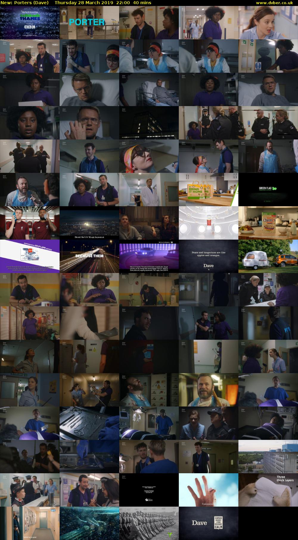 Porters (Dave) Thursday 28 March 2019 22:00 - 22:40
