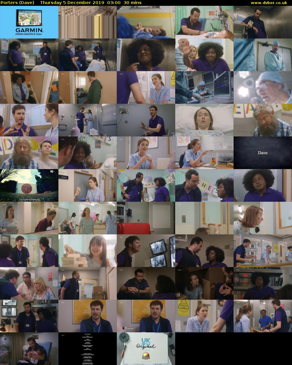 Porters (Dave) Thursday 5 December 2019 03:00 - 03:30