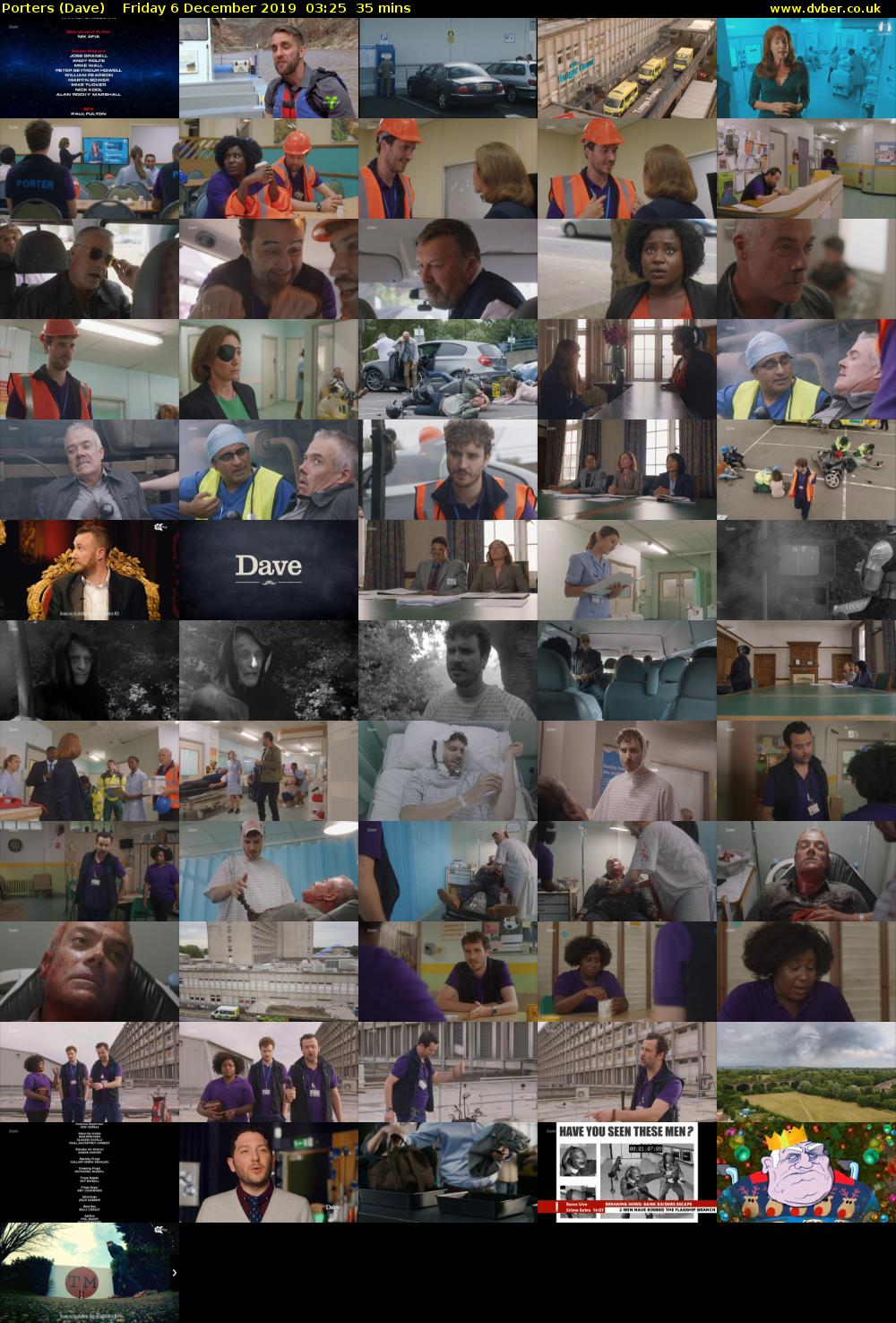 Porters (Dave) Friday 6 December 2019 03:25 - 04:00
