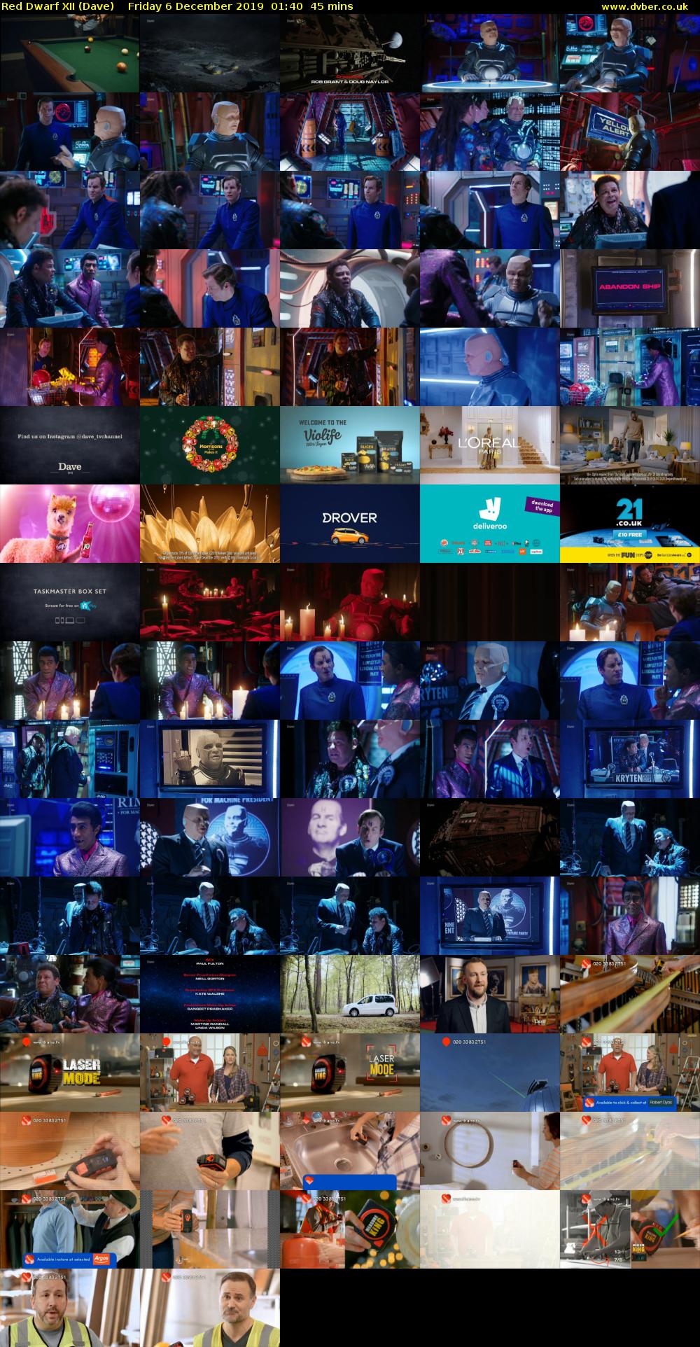 Red Dwarf XII (Dave) Friday 6 December 2019 01:40 - 02:25