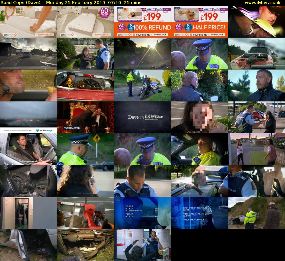 Road Cops (Dave) Monday 25 February 2019 07:10 - 07:35