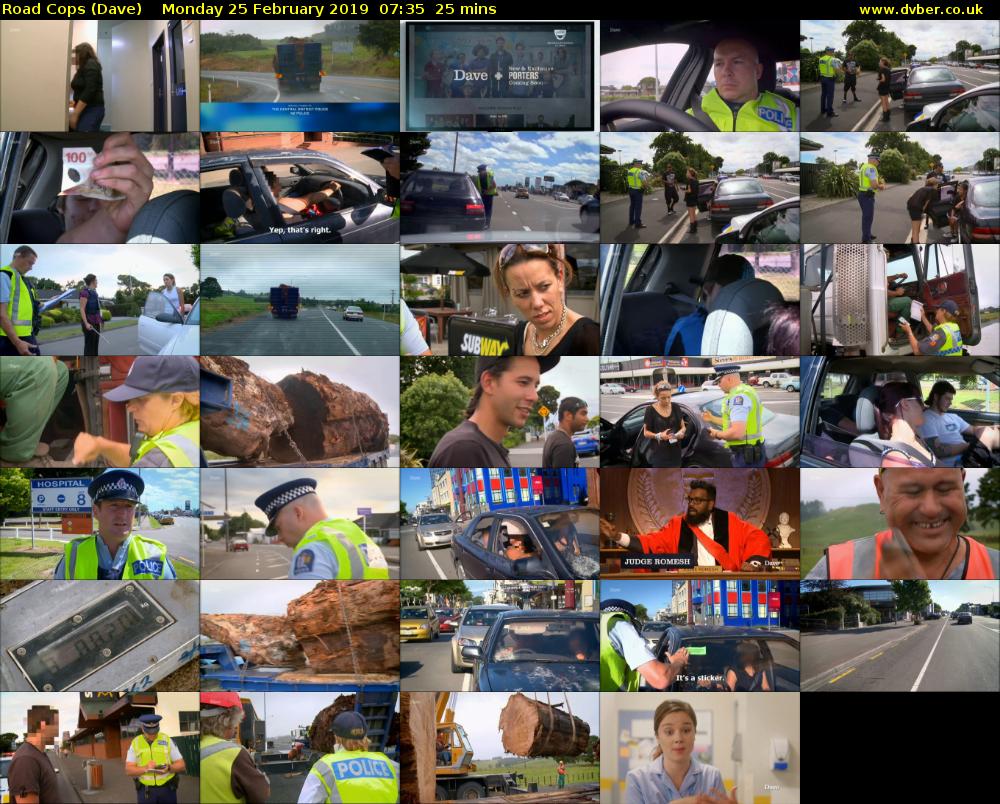 Road Cops (Dave) Monday 25 February 2019 07:35 - 08:00