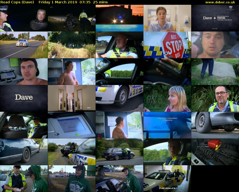 Road Cops (Dave) Friday 1 March 2019 07:35 - 08:00