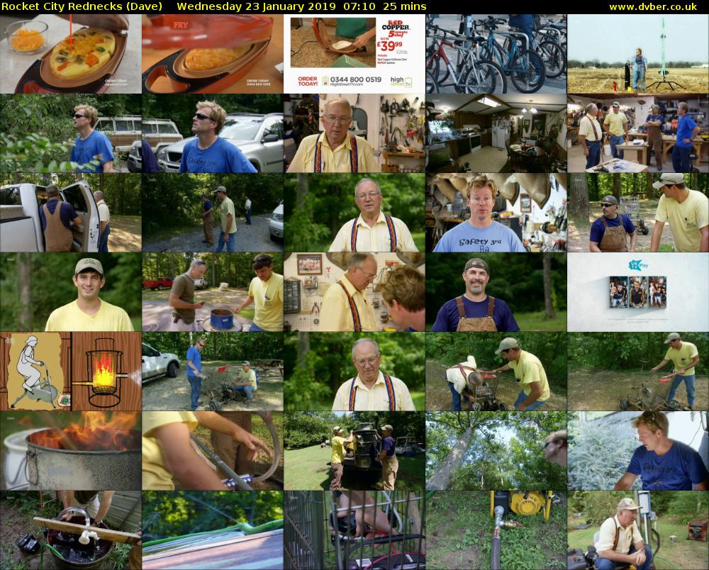 Rocket City Rednecks (Dave) Wednesday 23 January 2019 07:10 - 07:35