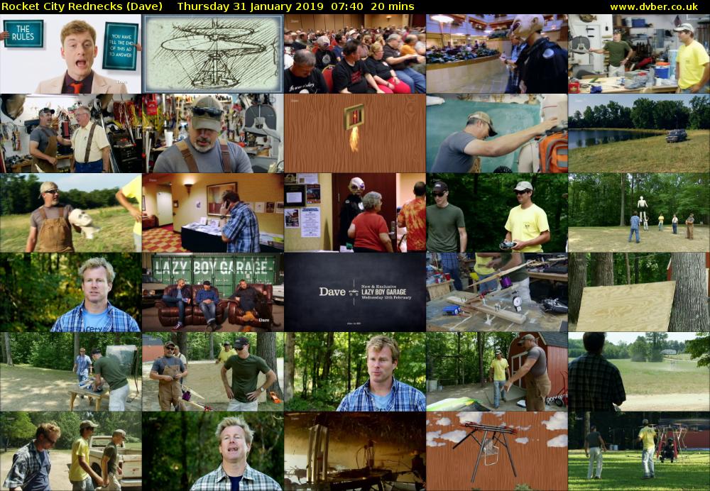 Rocket City Rednecks (Dave) Thursday 31 January 2019 07:40 - 08:00