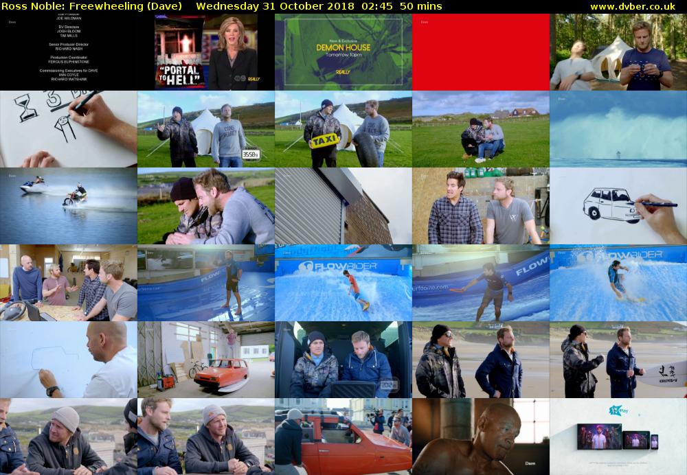 Ross Noble: Freewheeling (Dave) Wednesday 31 October 2018 02:45 - 03:35