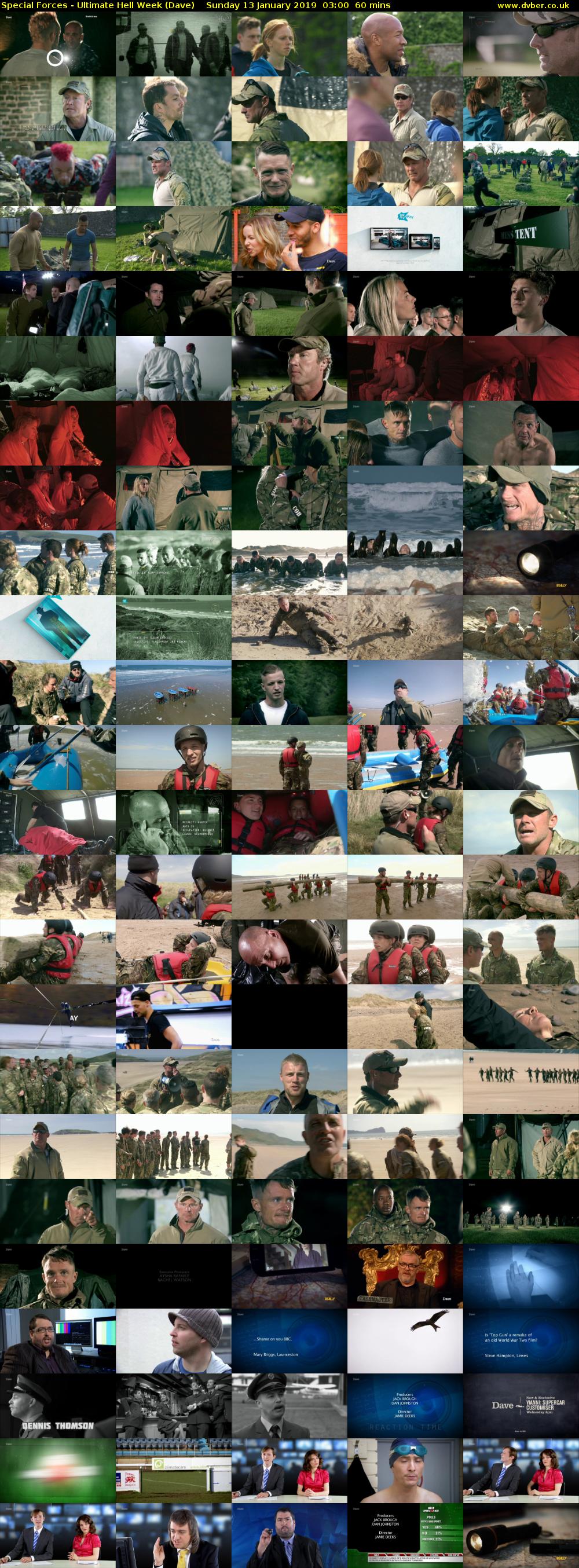 Special Forces - Ultimate Hell Week (Dave) Sunday 13 January 2019 03:00 - 04:00