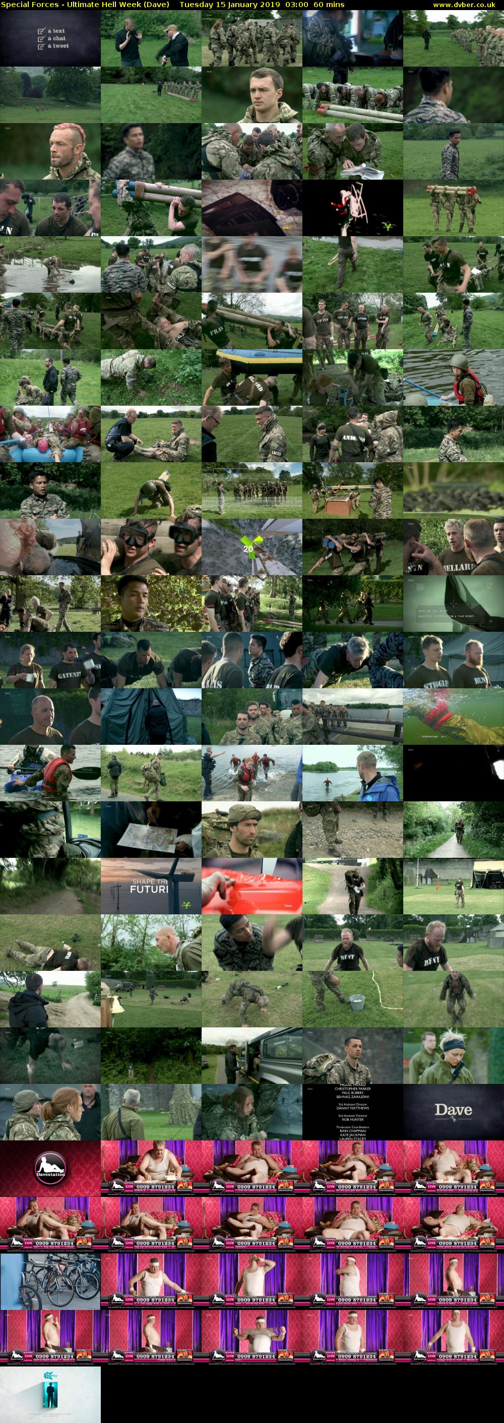 Special Forces - Ultimate Hell Week (Dave) Tuesday 15 January 2019 03:00 - 04:00