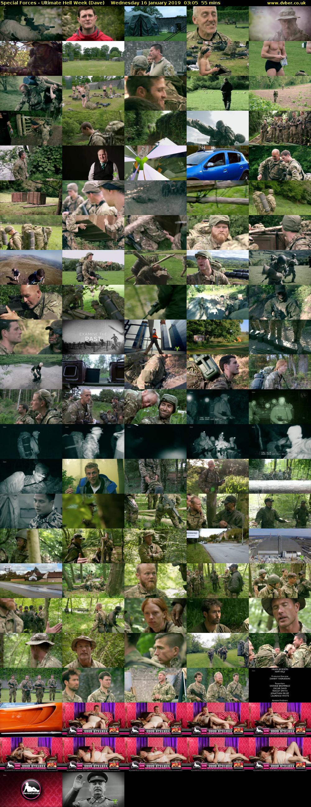 Special Forces - Ultimate Hell Week (Dave) Wednesday 16 January 2019 03:05 - 04:00