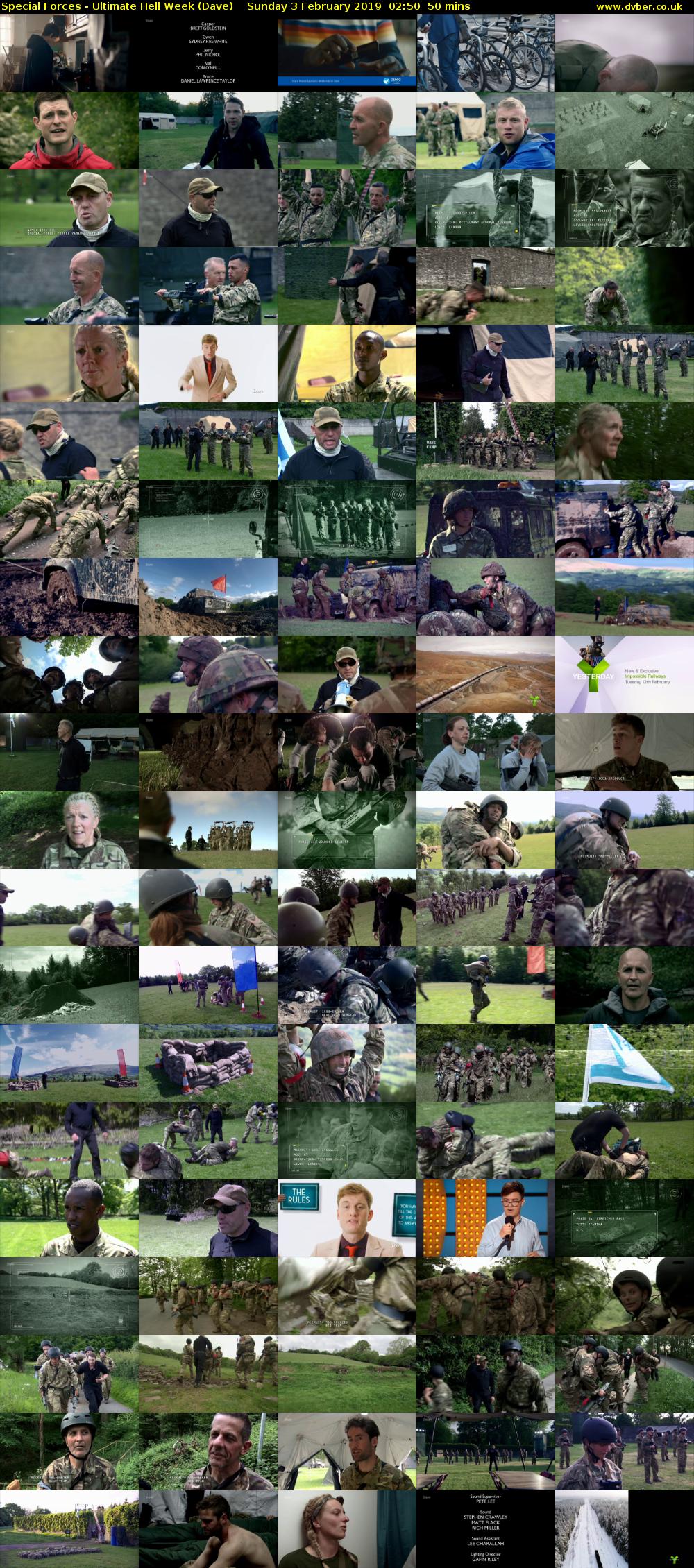 Special Forces - Ultimate Hell Week (Dave) Sunday 3 February 2019 02:50 - 03:40