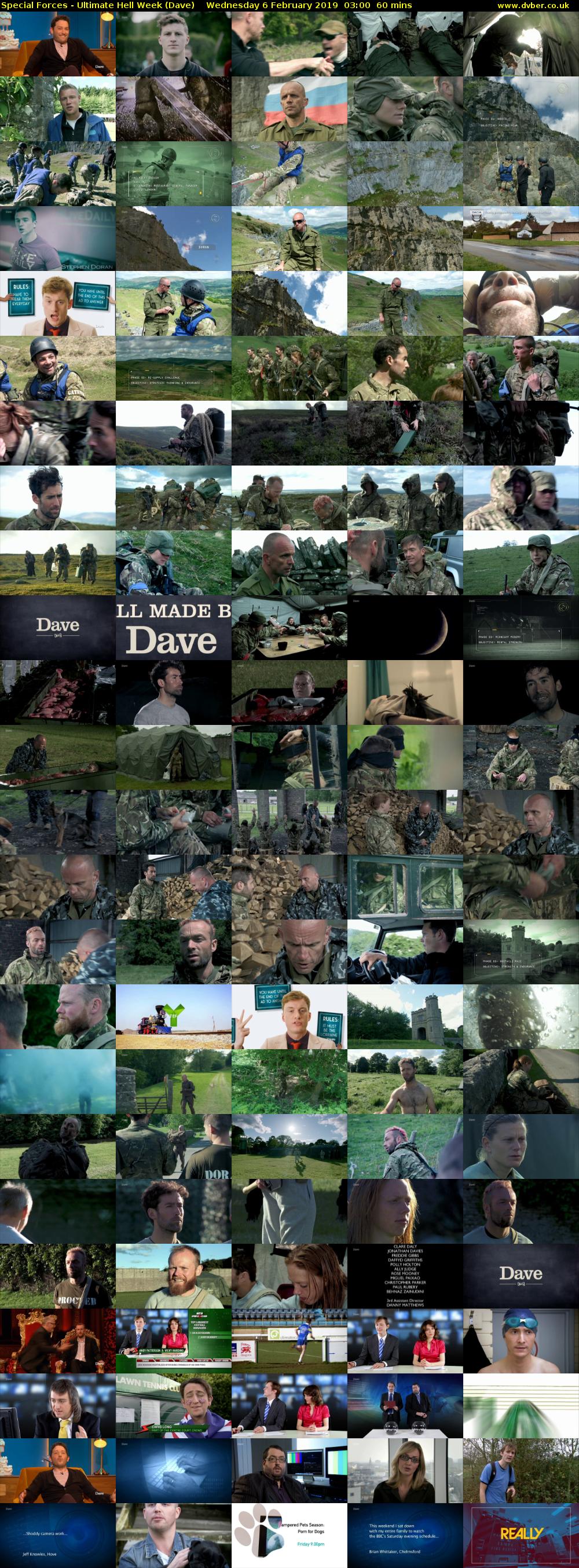 Special Forces - Ultimate Hell Week (Dave) Wednesday 6 February 2019 03:00 - 04:00