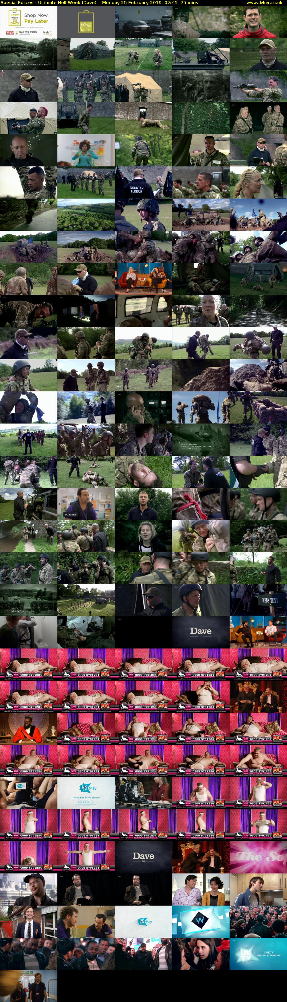 Special Forces - Ultimate Hell Week (Dave) Monday 25 February 2019 02:45 - 04:00