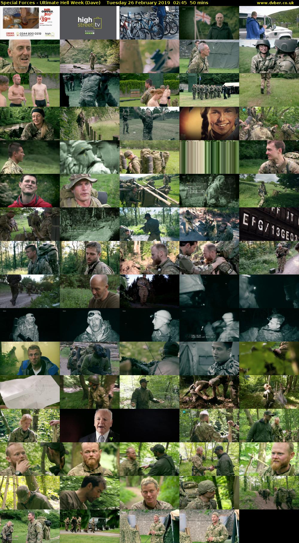Special Forces - Ultimate Hell Week (Dave) Tuesday 26 February 2019 02:45 - 03:35