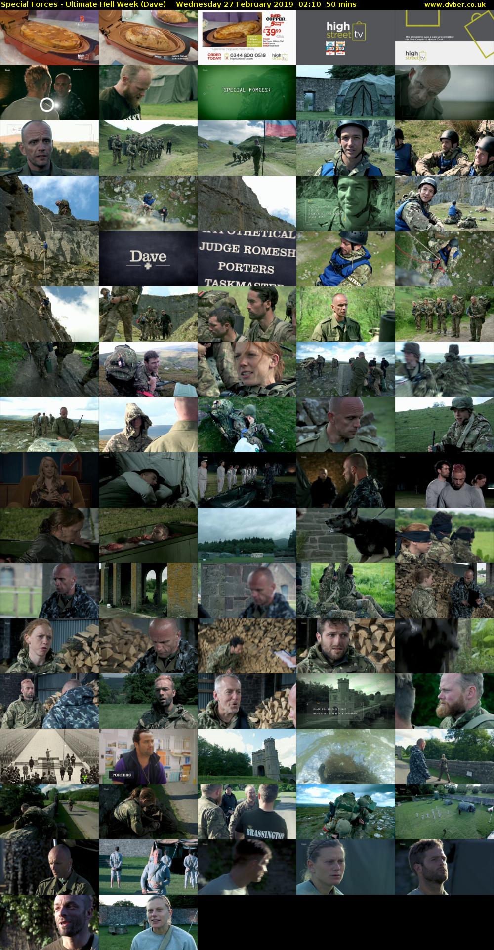 Special Forces - Ultimate Hell Week (Dave) Wednesday 27 February 2019 02:10 - 03:00