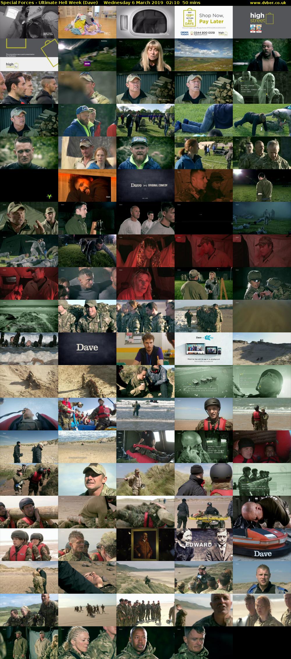 Special Forces - Ultimate Hell Week (Dave) Wednesday 6 March 2019 02:10 - 03:00