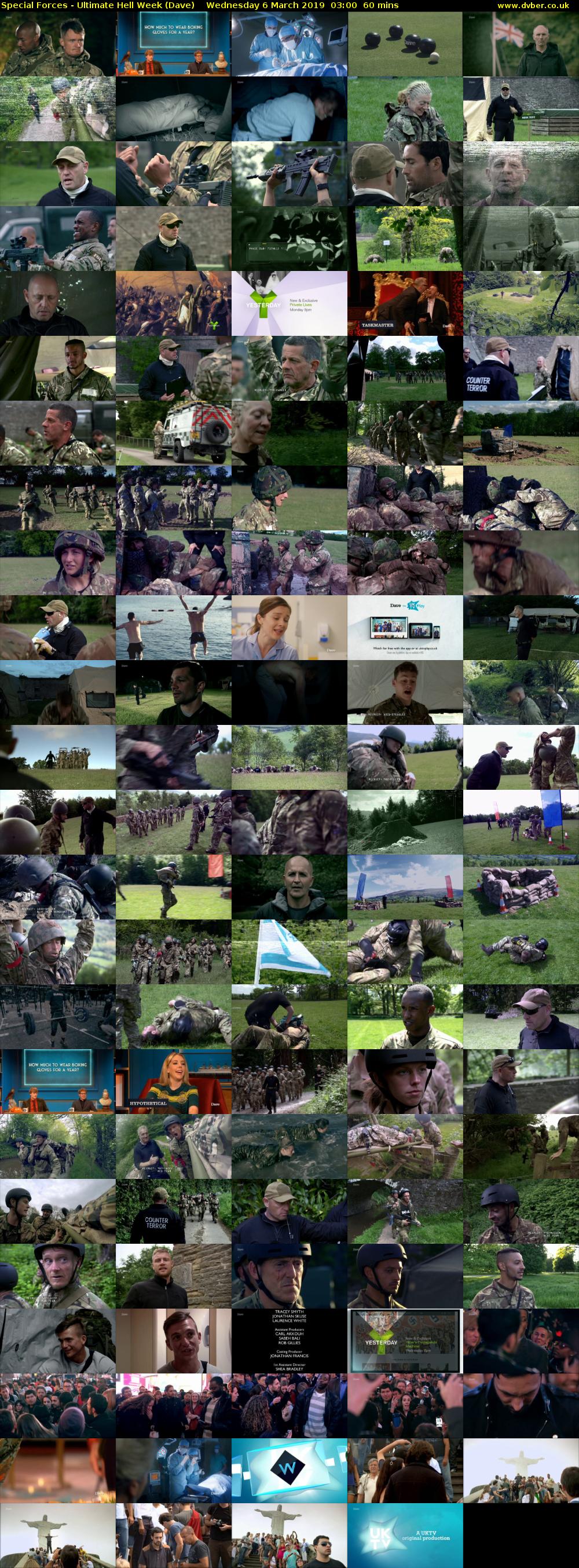 Special Forces - Ultimate Hell Week (Dave) Wednesday 6 March 2019 03:00 - 04:00