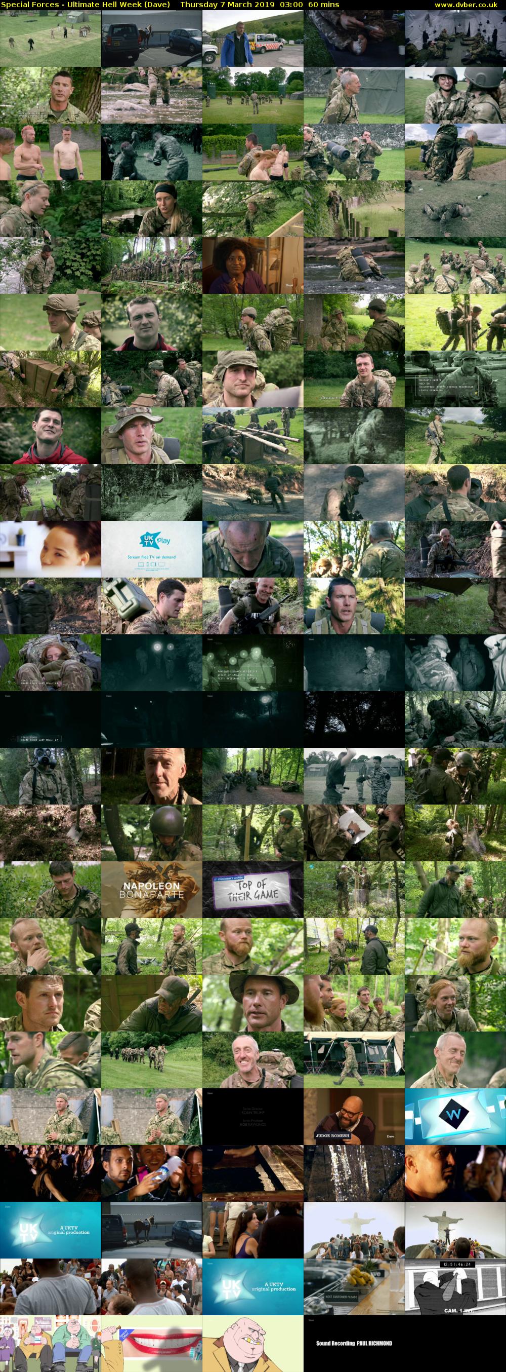 Special Forces - Ultimate Hell Week (Dave) Thursday 7 March 2019 03:00 - 04:00