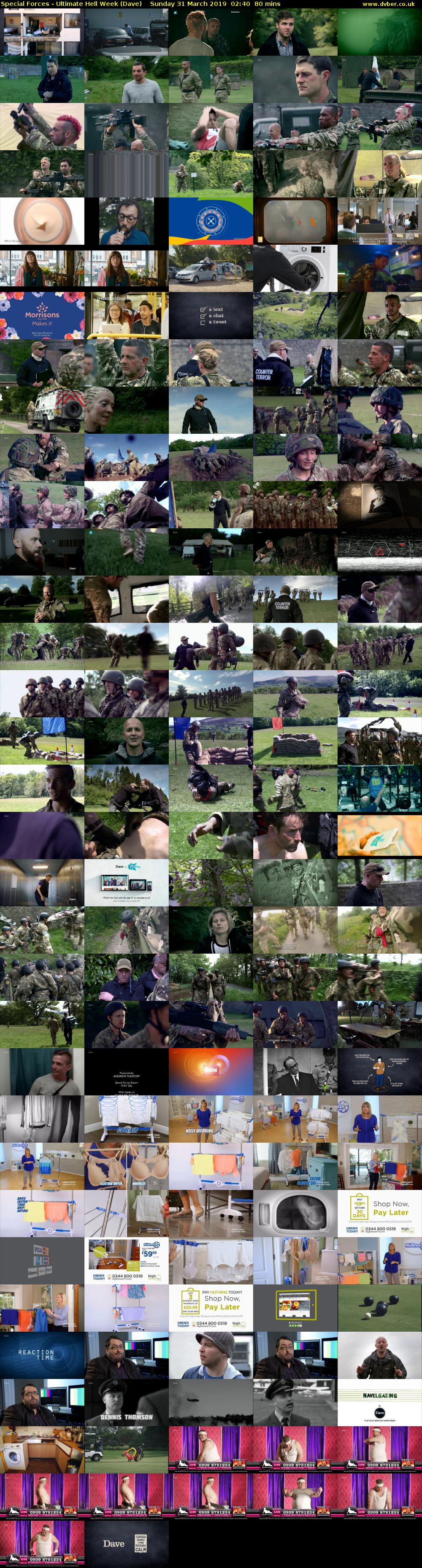 Special Forces - Ultimate Hell Week (Dave) Sunday 31 March 2019 02:40 - 04:00